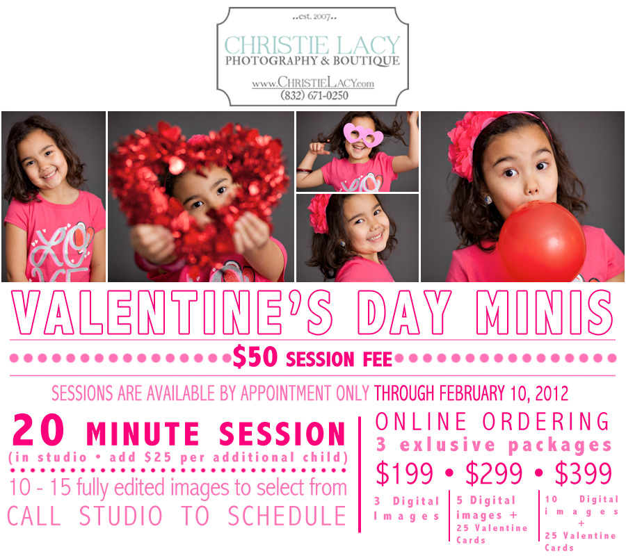 valentine's day mini sessons houston