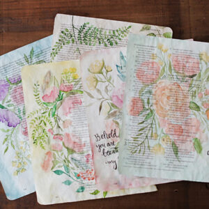 Custom Watercolor Floral Page