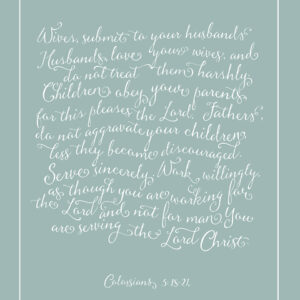 Rules for a Christian Household - duckegg